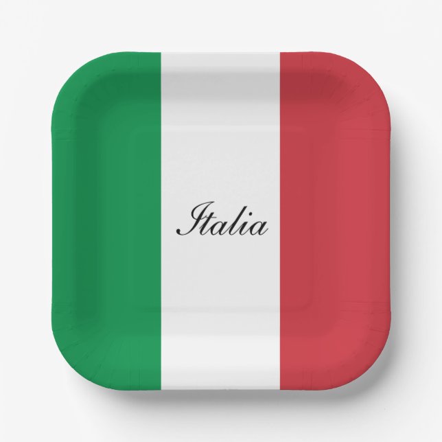 Il Tricolore - The Flag of Italy Paper Plate (Front)