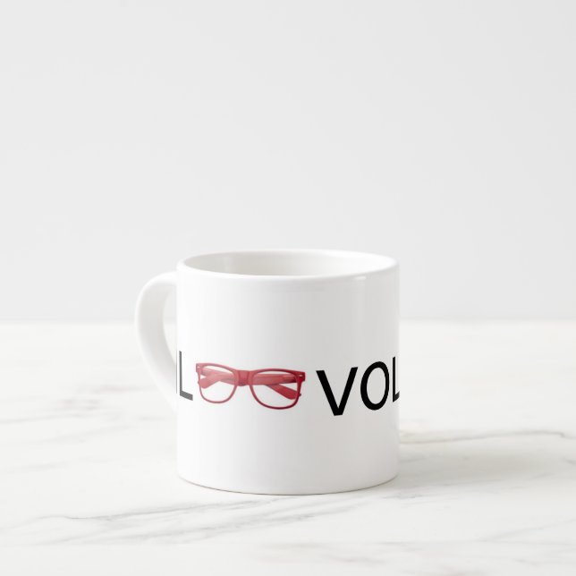 IL VOLOVER ESPRESSO RED GLASSES CUP (Front Left)