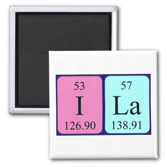 Ila periodic table name magnet (Front)