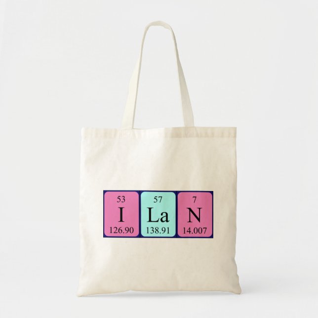 Ilan periodic table name tote bag (Front)