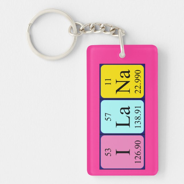 Ilana periodic table name keyring (Front)
