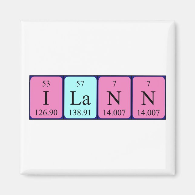Ilann periodic table name magnet (Front)