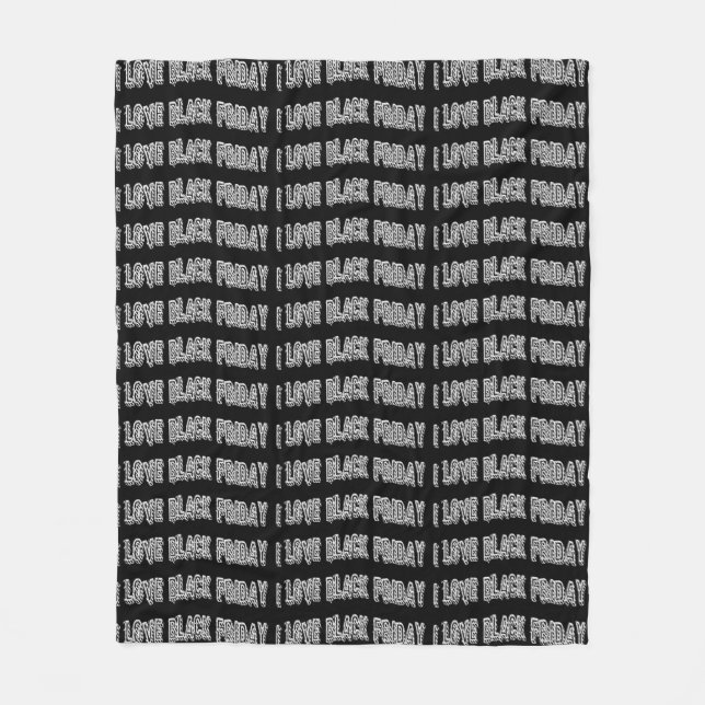 ILBF-Black-Stripe Fleece Blanket (Front)