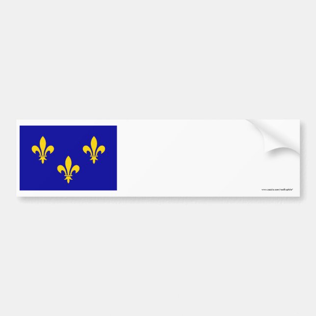 Île-de-France flag Bumper Sticker (Front)