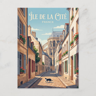 Île de la Cité France Postcard