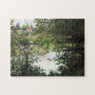 Île de la Grande Jatte Through Trees Monet Fine Jigsaw Puzzle