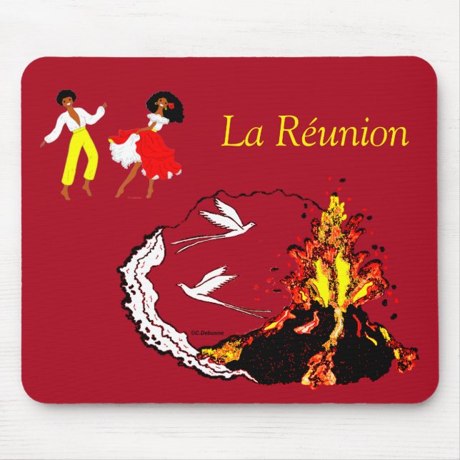 Île de La Réunion Mouse Mat (Front)