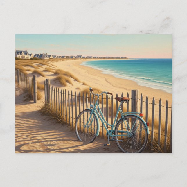 Île de Ré France Bicycle Postcard (Front)
