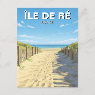 Île de Ré France Travel Postcard
