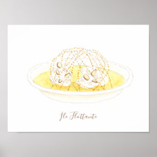 Île Flottante watercolor Poster