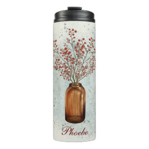 Ilex Berries in A Vase Thermal Tumbler