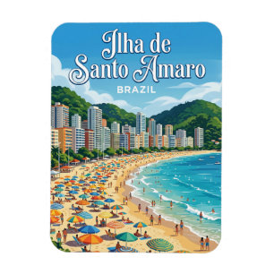 Ilha de Santo Amaro Brazil Magnet