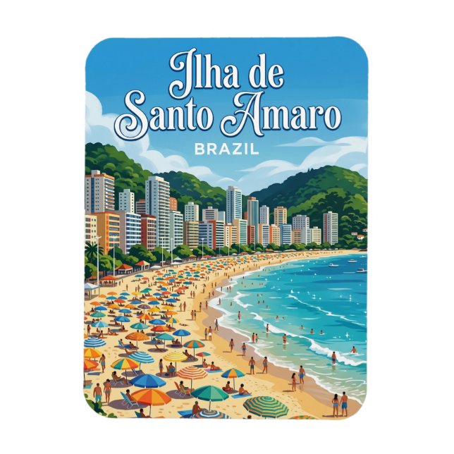 Ilha de Santo Amaro Brazil Magnet (Vertical)