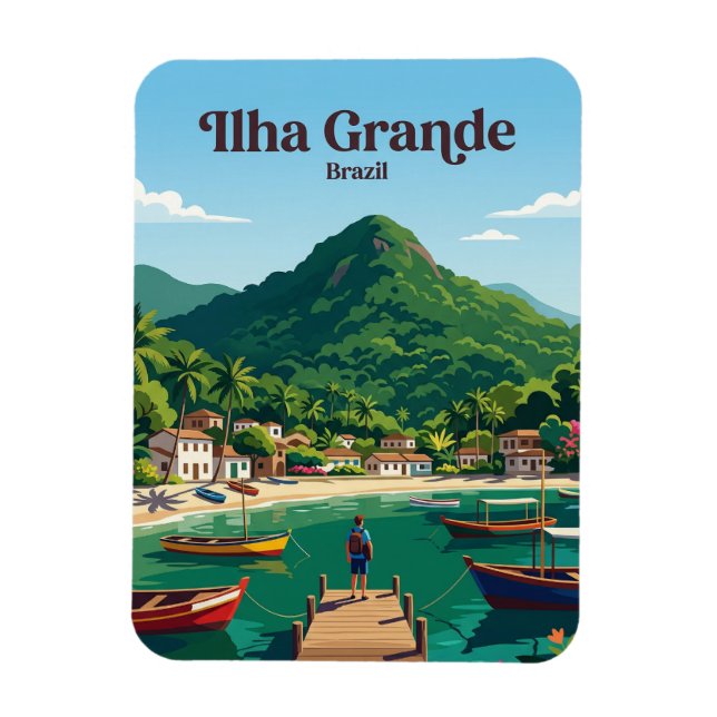 Ilha Grande Brazil Magnet (Vertical)