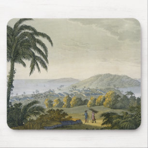 Ilheus (colour engraving) mouse mat