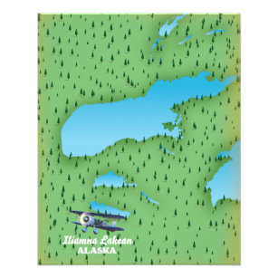 Iliamna Lake Alaska map Flyer