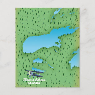 Iliamna Lake Alaska map Flyer