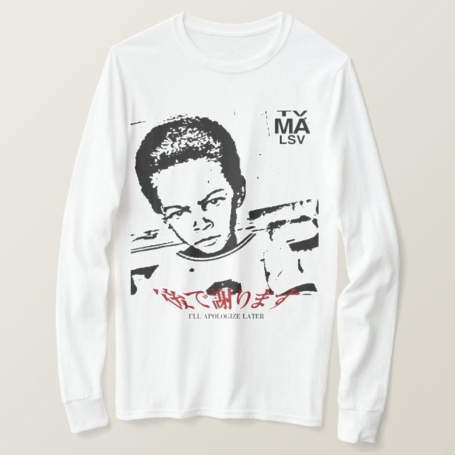 I'LL APOLOGIZE LATER TV-MA COVER Long T-Shirt (Design Front)