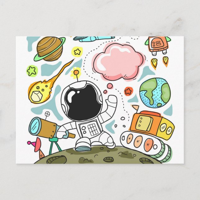 I'll be an astronaut - a childlike dream postcard (Front)
