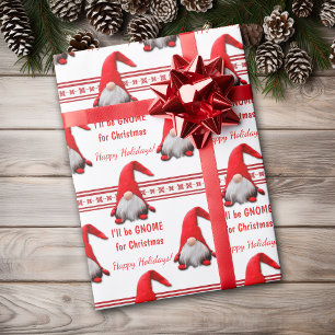I'll Be Gnome for Christmas Wrapping Paper