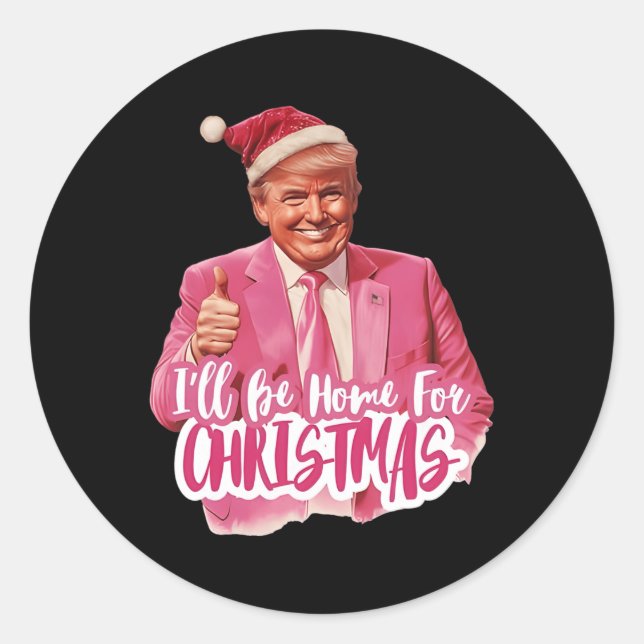 I'll Be Home For Christmas3  Classic Round Sticker (Front)