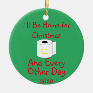 I'll Be Home For Christmas Ceramic Tree Decoration