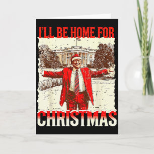 Ill Be Home For Christmas Santa Vintage Funny Humo Card