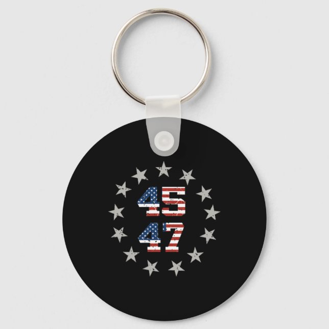 I'll Be Home For Christmas Trump Front On Ck Funny Key Ring (Front)