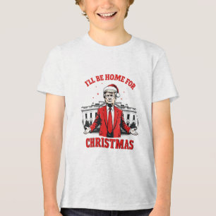 I'll be home for Christmas Trump Won Inaguration  Tri-Blend Shirt