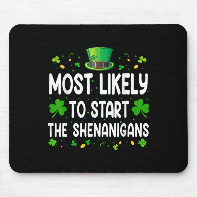 Ill Be Home For Shenanigans Trump Funny St Mouse Mat (Front)