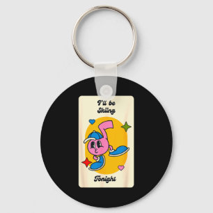 I'll be skiing snow mountain slope adventure key ring