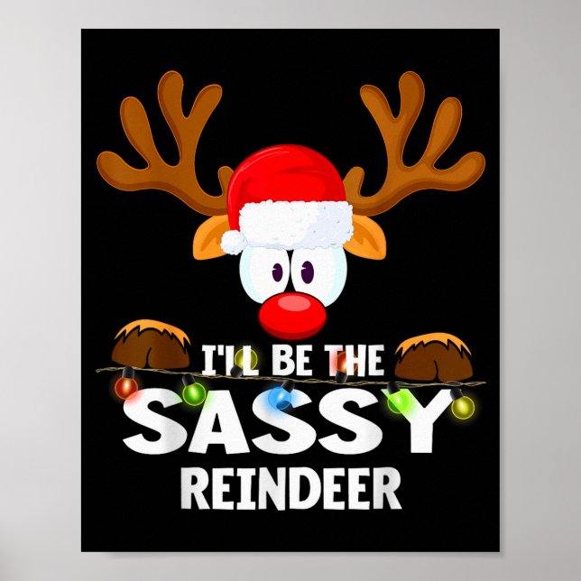 I'll Be The Sy Reindeer Christmas  Poster (Front)