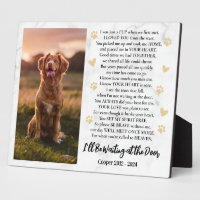 I'll Be Waiting at the Door Photo Dog Memorial
