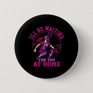 I'll Be Waiting For You At Home Softll Catcher Art 6 Cm Round Badge