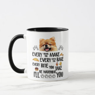 Ill be watching you, Pomeranian Dog  Mug