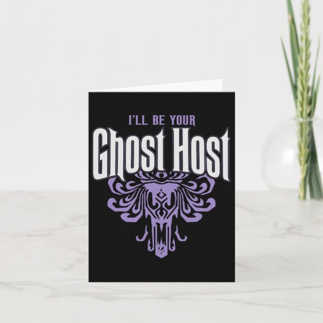 I'll Be Your Ghost Host Haunted Halloween Party 1  Card (Front)