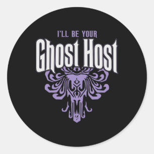 I'll Be Your Ghost Host Haunted Halloween Party 1  Classic Round Sticker