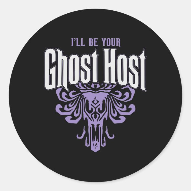 I'll Be Your Ghost Host Haunted Halloween Party 1  Classic Round Sticker (Front)