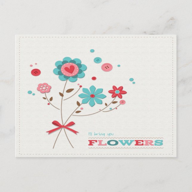 I'll Bring You Flowers Postcard (Front)