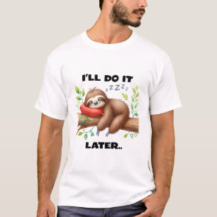 I'll Do It Later Sloth T-Shirt