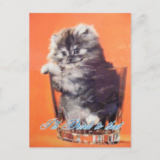 I'll drink to that Postcard (Front)