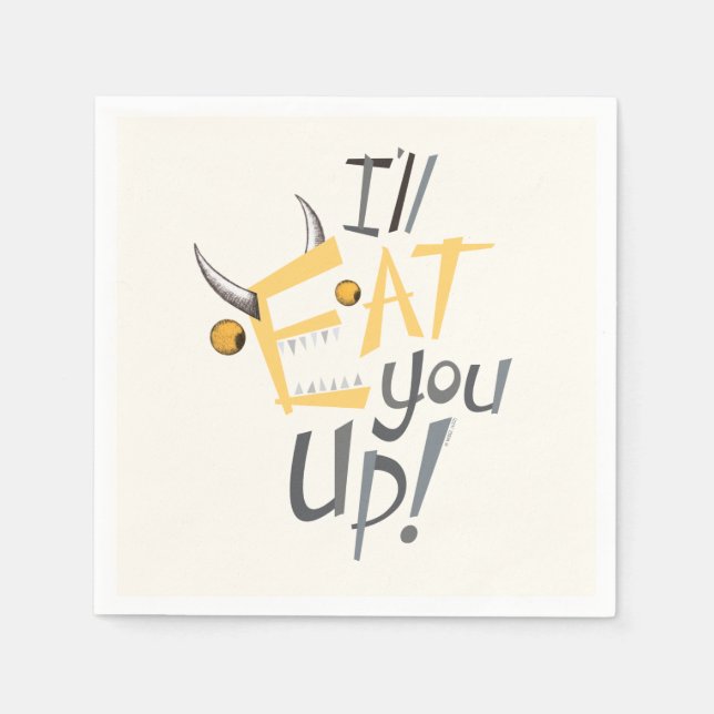 I'll Eat You Up Graphic Napkin (Front)