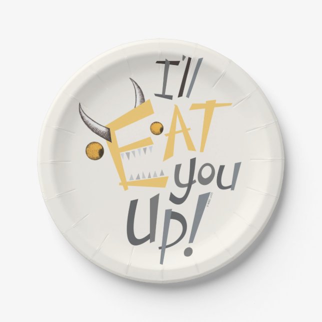 I'll Eat You Up Graphic Paper Plate (Front)