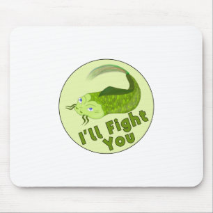 I'll Fight You Funny Fishing Mouse Mat