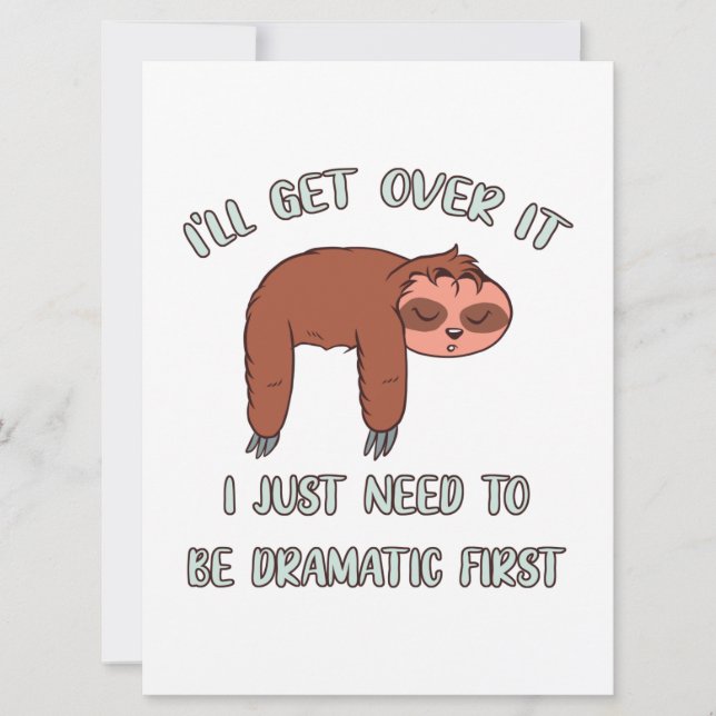 I'll Get Over It Sloth Save The Date (Front)