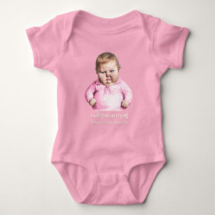 I'll give up crying when you give up chardonnay baby bodysuit