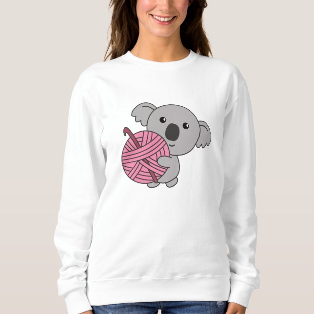 I'll Go Crochet Cute Koala With Wool Sweatshirt (Front)