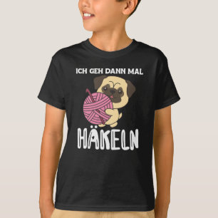I'll Go Crochet Cute Pug With Wool T-Shirt