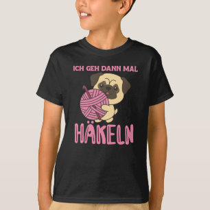 I'll Go Crochet Cute Pug With Wool T-Shirt