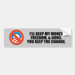 I'LL KEEP MY MONEY, FREEDOM, AND GUNS BUMPER STICKER